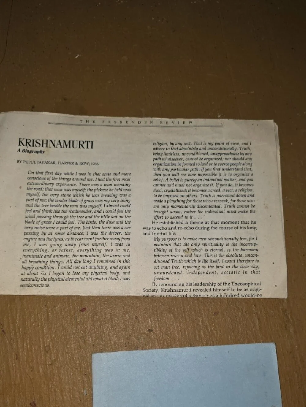 Krishnamurti Spuritual Lot Booklet Collection - White, Orange, Blue Covers